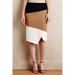 HD in Paris colorblocked knit pencil skirt size 0